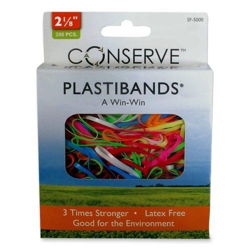 Baumgartens PlastiBands, Size 2-1/8&#034;, 200/BX, Assorted Colors