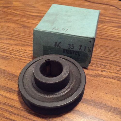 AC35 (AK34) x 1-1/8&#034; Maurey 3.45 In. OD 1-1/8&#034; In. Bore Cast Iron A Belt Pulley