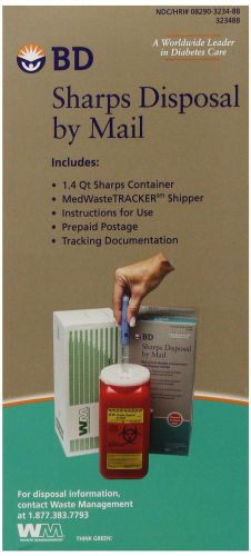 NEW BD Sharps Disposal by Mail Worry free Needle Disposal