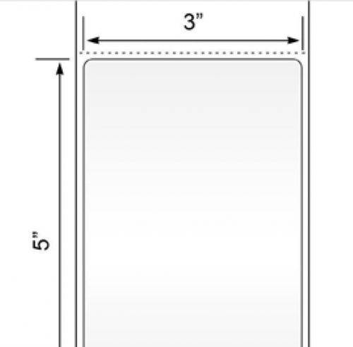 3 x 5 Direct Thermal White Labels 3&#034; Core 8 Rolls of 1200 Labels 9,600 Total