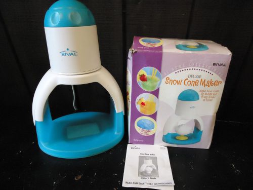 Rival Kitchen Snow Cone Ice Shaver Slushy Frozen Drink Maker Machine w Box