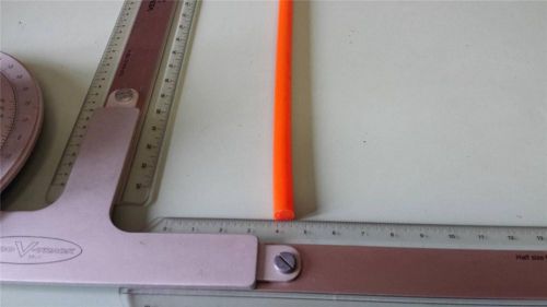 3/8&#034; dia. x 12&#034; long urethane / polyurethane 80 a orange rod p/n 10845 for sale