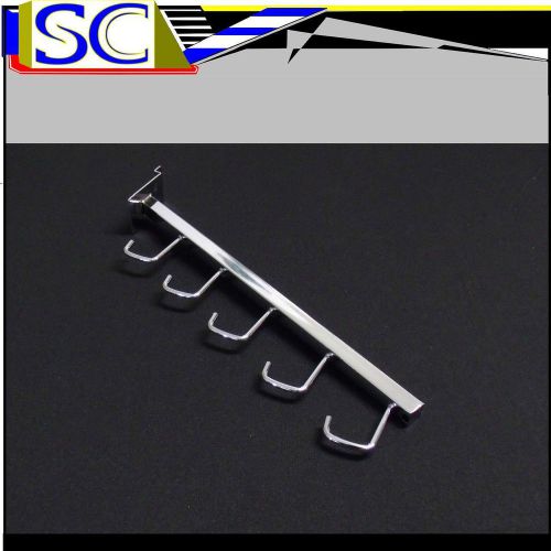 Lot of 16 New Retail 5-J-Hook Chrome Waterfall Slat Wall Grid Brackets