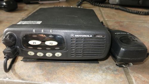 Motorola 2-way radio 4 channel cdm750. w/ mount bracket. aam25dkc9aa1an low band for sale