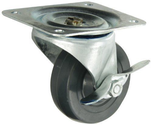 Albion 01 Series 4&#034; Diameter Hard Rubber Wheel Light Duty Swivel Caster with Cam