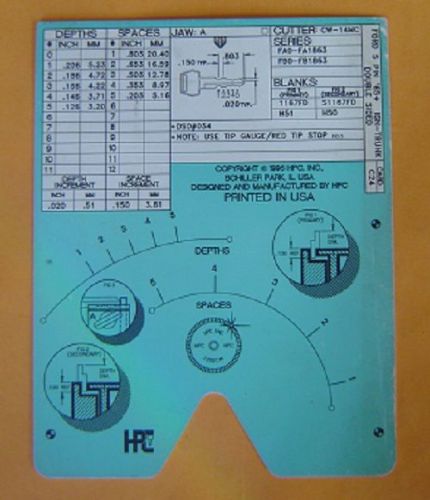 HPC 1200 C24 Code card  used Like Brand  New FORD 5-Cut locks Ignition &amp; Trunk