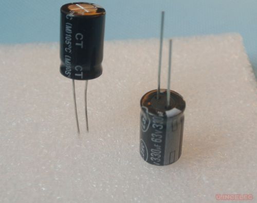 330uF 63V Electrolytic Capacitor 105degC 2000Hours LS x12pcs