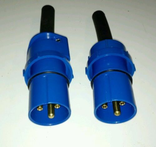 Lot of 2 Russellstoll T&amp;B 3720DP 20A/600VAC Plug