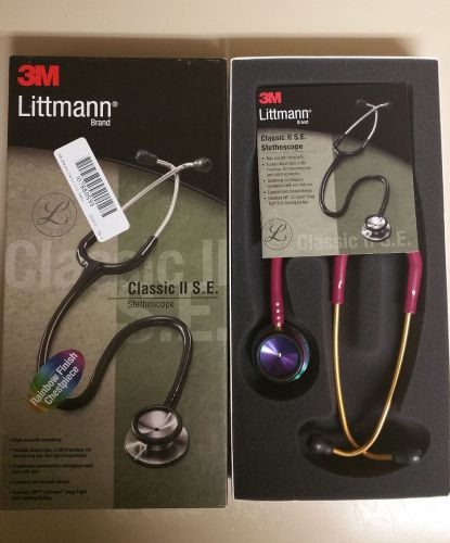 3m littmann classic ii se stethoscope - rainbow-finish chestpiece raspberry tube for sale