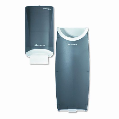 Georgia Pacific Safe-T-Garddoor Tissue Dispenser and Trash Receptacle, Smoke