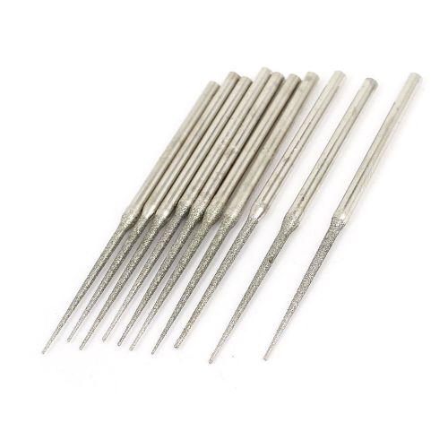 3mm Shank 1.5x30mm Taper Needle Head Diamond Grinding Mounted Point 10pcs