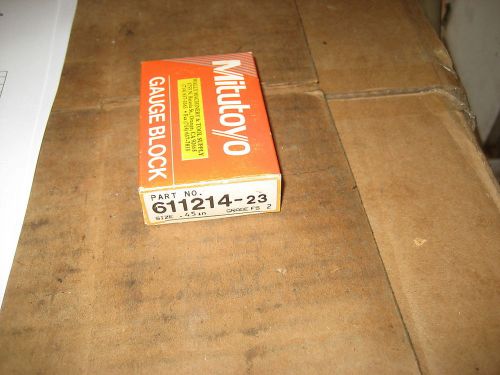 MITUTOYO 611214-23 .45 GRD2 GAGE BLOCK (LW0713/0717-1)