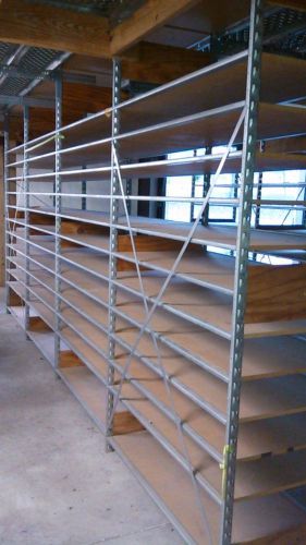 Industrial Shelving, 4&#039;w 2&#039;d 7&#039; tall.