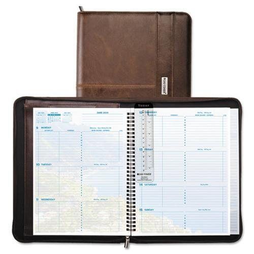 Day-Timer® Weekly Coastlines Notebook Organizer, 8 1/2 x 11, Brown