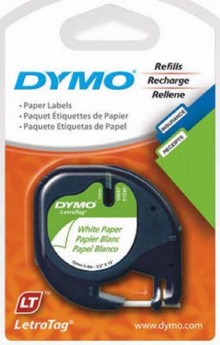 Sanford Dymo, 2 Pack, 1/2&#034; x 13&#039;, Pearl White Letratag Refill Paper 10697