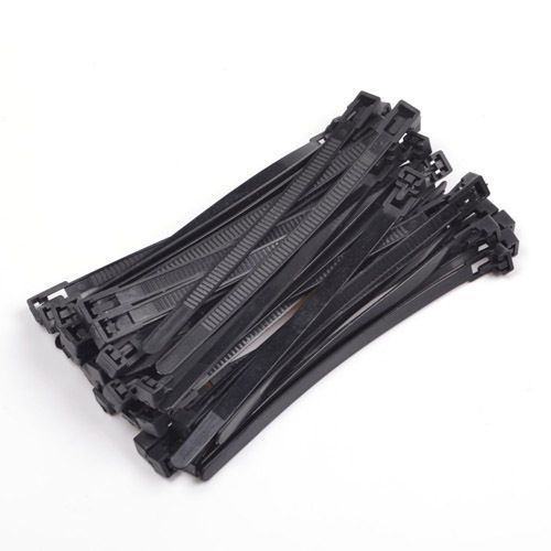 50pcs 150mm Releasable/reusable Plastic Zip Cable Wire Tie for Organization