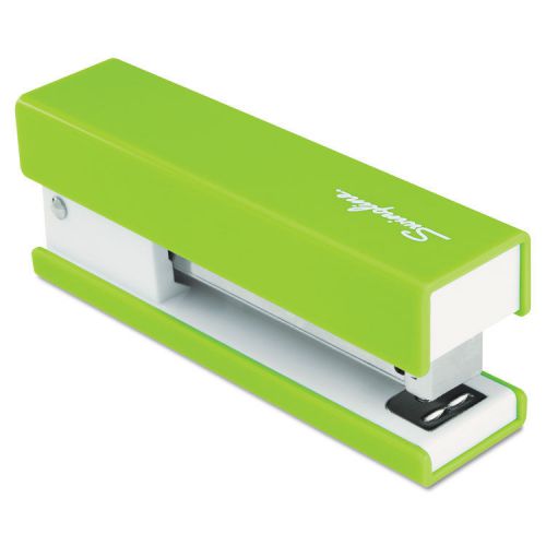 Half Strip Fashion Stapler, 20-Sheet Capacity, Green