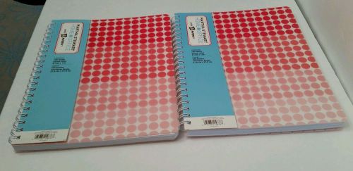 Lot of 2 Martha Stewart Home Avery Red Dot Spiral Notebook 8-1/2&#034; x 11&#034;