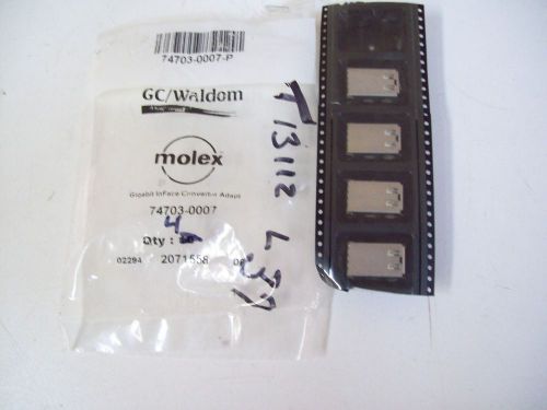 MOLEX 74703-0007 CONN RECEPT 7POS SHIELD RT ANG - 4PCS - NEW - FREE SHIPPING