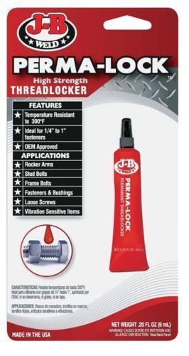 J-b weld perma-lock .20 oz 6 ml high strength threadlocker 27106 for sale