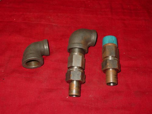 (6) STAINLESS STEEL PIPE FITTINGS - 5/8&#034;