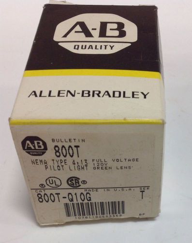 ALLEN BRADLEY  120V GREEN PILOT LIGHT SER.T NIB 800T-Q10G 102263