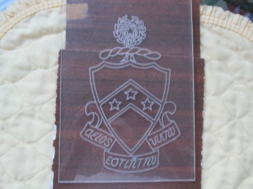 Engraving template college fraternity phi kappa tau crest - for awards/plaques for sale