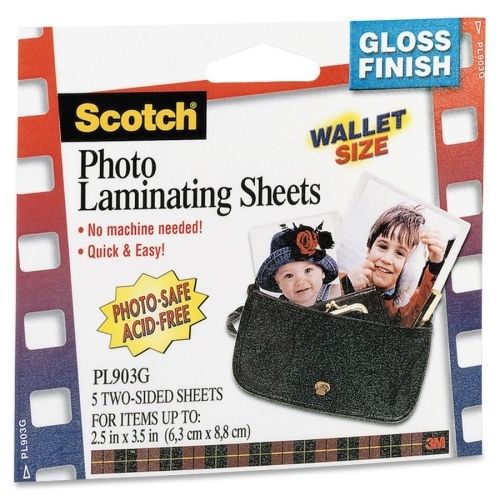 LOT OF 4 Scotch Self-Sealing Laminating Pouche - 2.5&#034;x3.5&#034; - 6/Pack- MMMPL903G