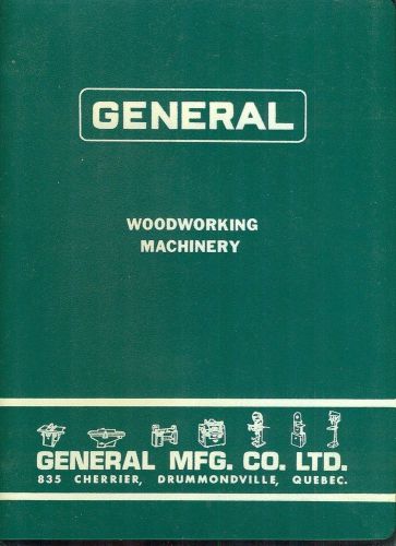 1960s GENERAL Manufacturing Woodworking Machinery Salesman Ad Flyer Binder