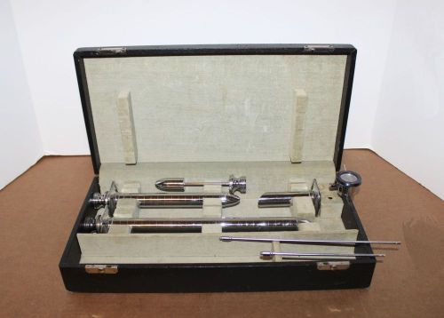 VINTAGE NATIONAL SIGMOIDOSCOPE PROCTOSCOPE ANOSCOPE SET w/case