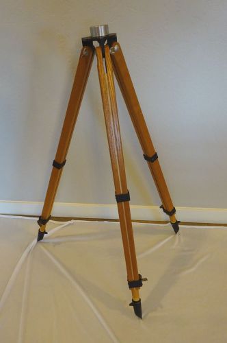 Vintage Tripod Wood Black Metal Brass Fitting Adjustable Removable Feet