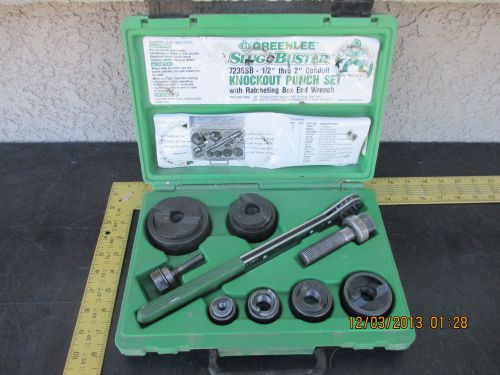 Greenlee 7238sb 1/2&#034;-2&#034; slugbuster knockout punch set ratchet 10 ga. mild steel for sale