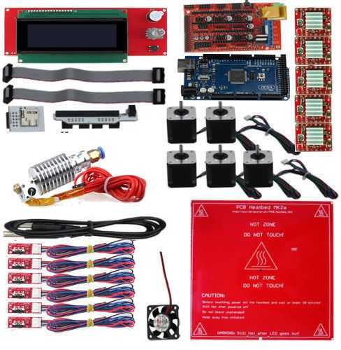 Ramps 1.4 + a4988 + mega2560 r3 + hot end 3d printer controller kit for reprap for sale