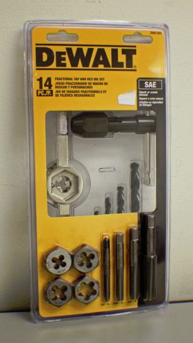 DeWalt (DWA1452)  Fractional Tap and Large Hexagon Die Set (14-Piece) - NEW-
							
							show original title