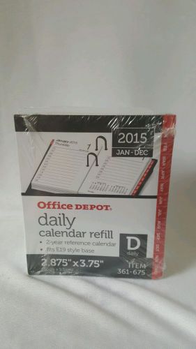 1294. NEW!! OFFICE DEPOT 2015 DAILY CALENDAR REFILL. LOT OF 8