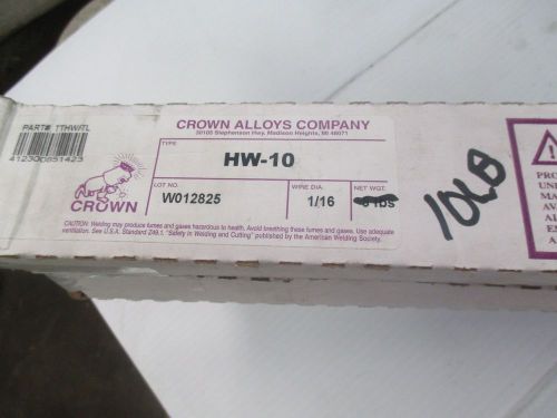 CROWN ALLOYS HW -10 .1/16&#034; Tig Welding Rod MACHINABLE HOT WORK TOOL STEEL 10 LB