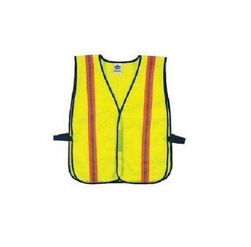 Ergodyne glowear® 8030hl non-certified vests lime yellow reflective stripes new for sale