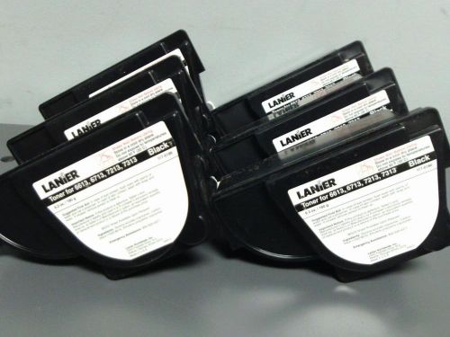 Lot of 6 new genuine lanier black toner 6613 6713 7213 7313 for sale