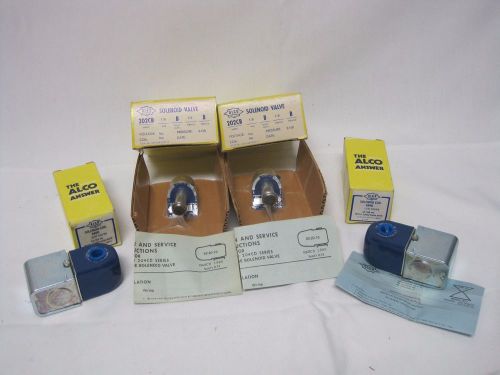 Bundle: Two Alco 202CB Solenoid Valves &amp; Two Alco Solenoid Coils AMG 120V *NOS*