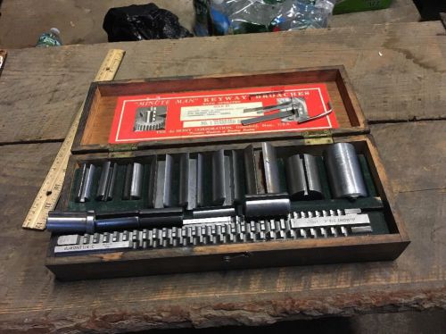 DUMONT Machinist Tools  &#034;Minute Man&#034; KEYWAY Broach Set  NO. 1 Standard Extras