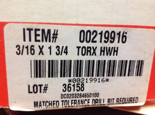 Hilti 3/16 x 1 3/4 Torx HWH Screws, item #00219916