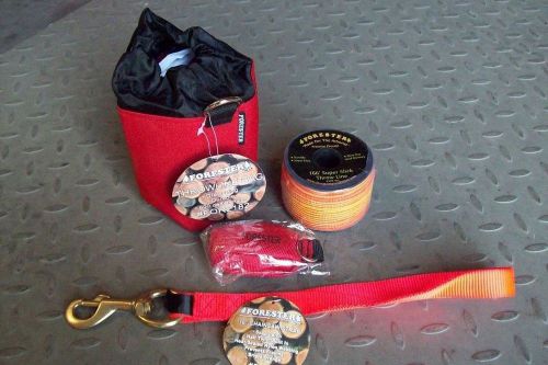 Arborist Throw Bag Kit,166&#039; Throw Line,14 OZ Throw Bag,Mini Bag,&amp;Chain Saw Strap