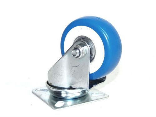 24 PCS 2&#034; SWIVEL CASTER WHEELS BASE &amp;  BEARINGS  BLUE