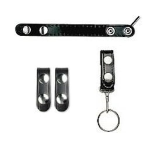 Boston Leather 7501-1 Black Plain Finish Belt Keeper Combo Pack