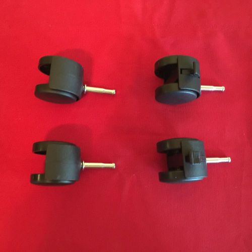 Set of 4 Stem Mount Swivel Wheels 4&#034; with brakes