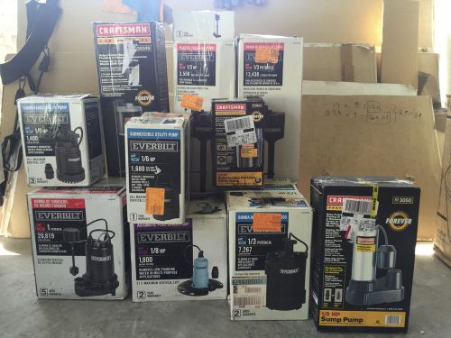 Everbilt Craftsman Sump Pump Pumps lot plumbing business plumbers wholesale