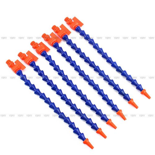 New 6 pcs 30cm round nozzle plastic flexible water oil coolant pipe hose tool for sale