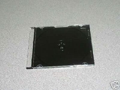 100 NEW HIGH QUALITY 5.2MM SLIM CD JEWEL CASES W/ BLACK TRAY JL08