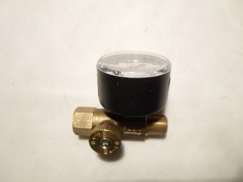 CH Air Adjusting Valve with Gauge 1/4&#034; (6,4mm)  NEW Brass