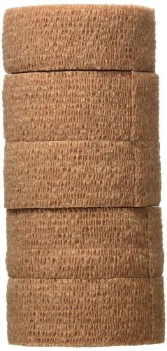 Coban Self Adhering Wrap, 3M, 25mm Wide x 4.5m Long, Tan Colour -Pack of  5